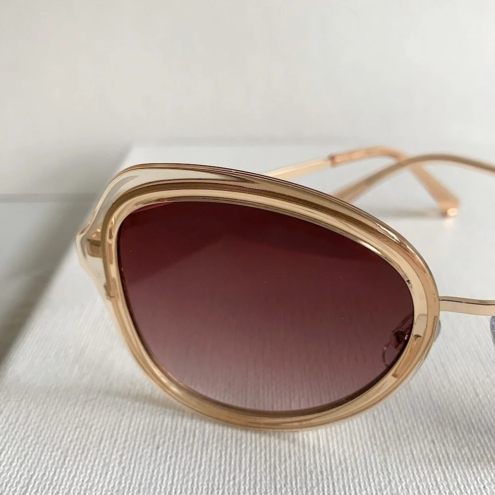 NWT gold wire and lucite sunglasses